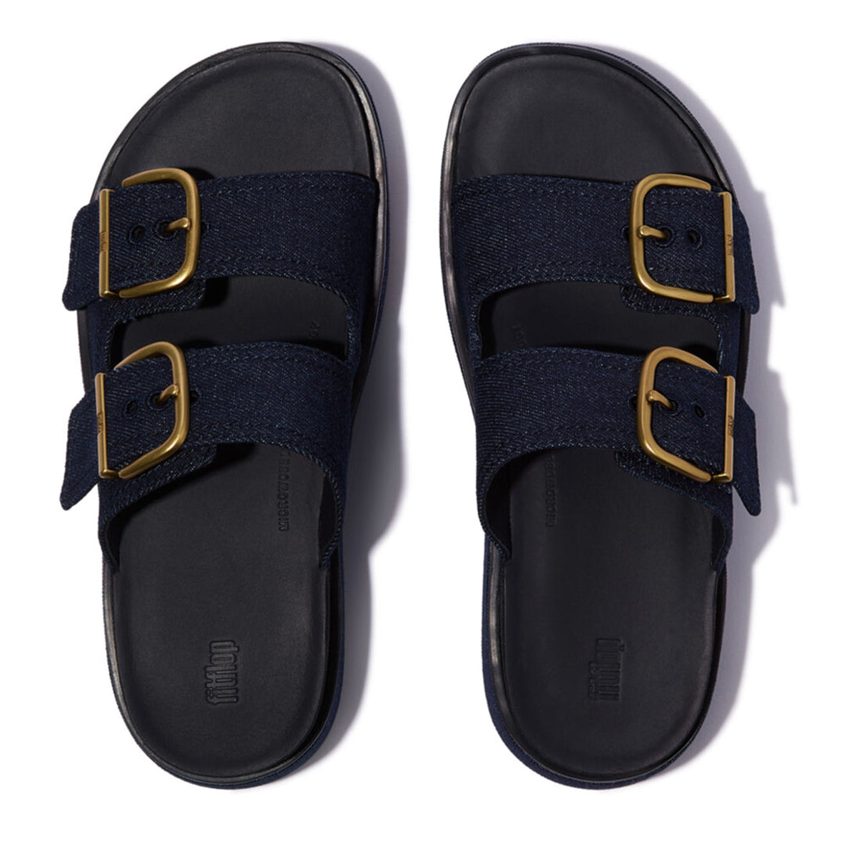 FitFlop GEN-FF MAX BUCKLE TWO-BAR DENIM SLIDES-thumbmail-3